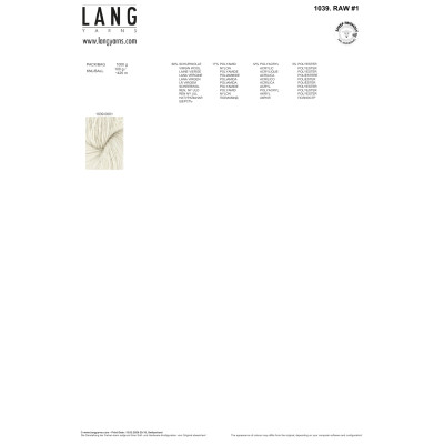 Raw  1 1 - přírodní příze LANG YARNS