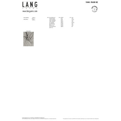 Raw  2 1 - přírodní příze LANG YARNS