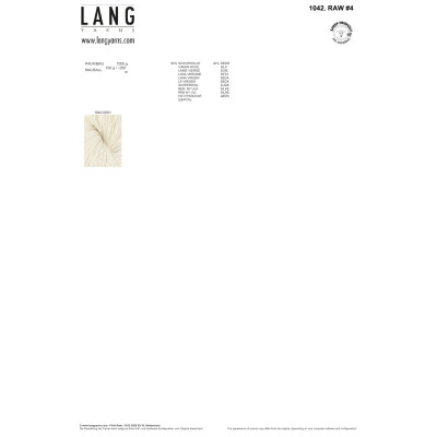 Raw  4 1 - přírodní příze LANG YARNS