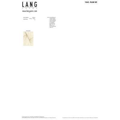 Raw  5 1 - přírodní příze LANG YARNS
