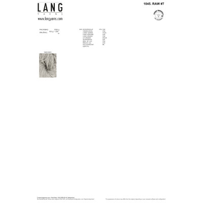 Raw  7 1 - přírodní příze LANG YARNS