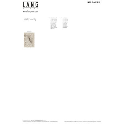 Raw  12 1 - přírodní příze LANG YARNS