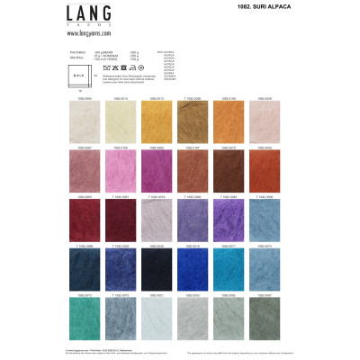 Suri Alpaca 61 - červená příze LANG YARNS
