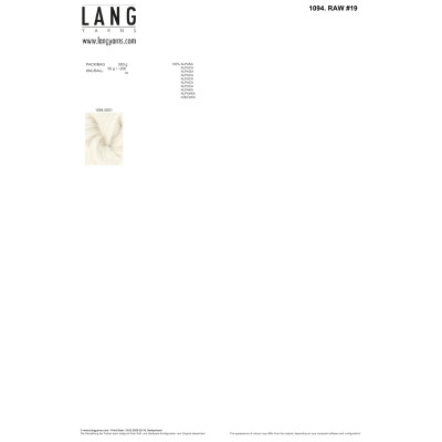 Raw  19 1 - přírodní příze LANG YARNS