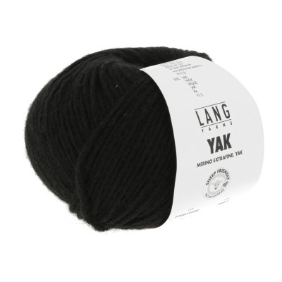 Yak 104 - černá příze LANG YARNS