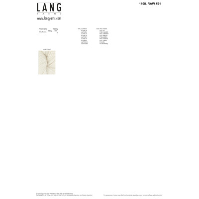 Raw  21 1 - přírodní příze LANG YARNS