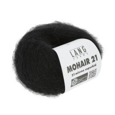 Mohair 21 4 - černá příze LANG YARNS