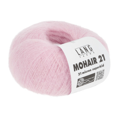 Mohair 21 9 - růžová příze LANG YARNS
