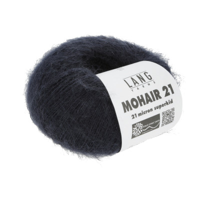 Mohair 21 25 - modrá příze LANG YARNS