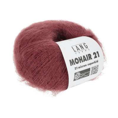 Mohair 21 63 - červená příze LANG YARNS