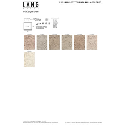 Baby Cotton Naturally Colored 7 - hnědá příze LANG YARNS