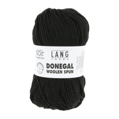Donegal Woolen Spun 4 - černá příze LANG YARNS