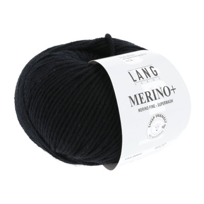 Merino+ 4 - černá příze LANG YARNS