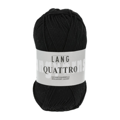 Quattro 4 - černá příze LANG YARNS