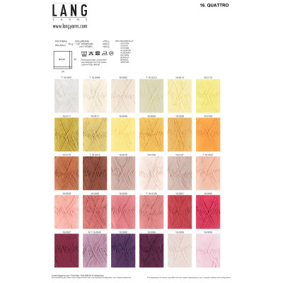 Quattro 15 - oranžová příze LANG YARNS