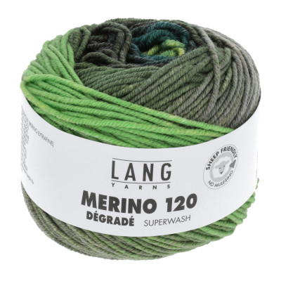 Merino 120 Dégradé 2 - zelená příze LANG YARNS