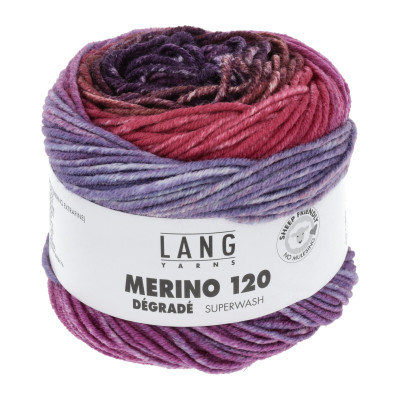 Merino 120 Dégradé 4 - červená příze LANG YARNS