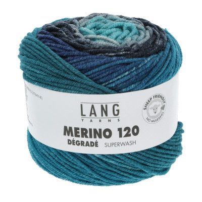 Merino 120 Dégradé 5 - modrá příze LANG YARNS