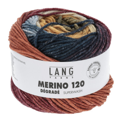 Merino 120 Dégradé 9 - modrá příze LANG YARNS