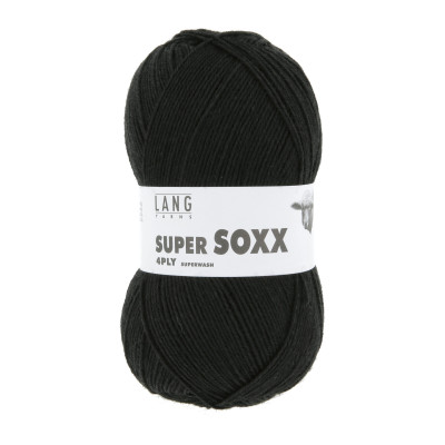 Super Soxx 4-nitka 4 - černá příze LANG YARNS
