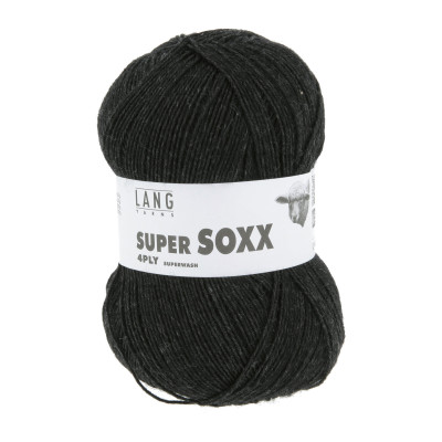 Super Soxx 4-nitka 70 - černá příze LANG YARNS