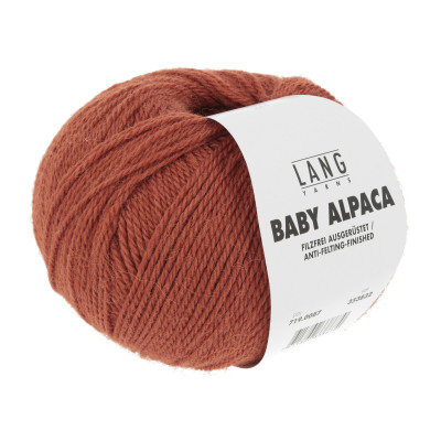 Baby Alpaca 87 - oranžová příze LANG YARNS