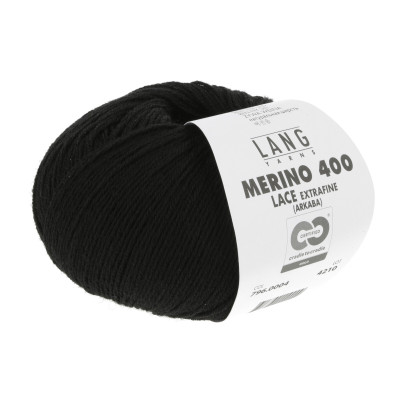 Merino 400 Lace 4 - černá příze LANG YARNS