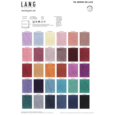 Merino 400 Lace 12 - žlutá příze LANG YARNS