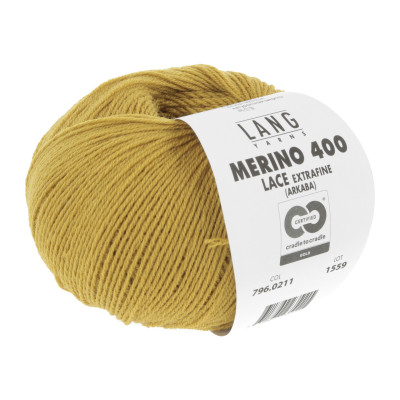 Merino 400 Lace 211 - hnědá příze LANG YARNS