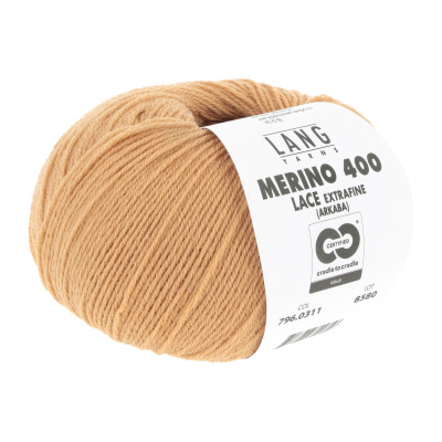 Merino 400 Lace 311 - žlutá příze LANG YARNS