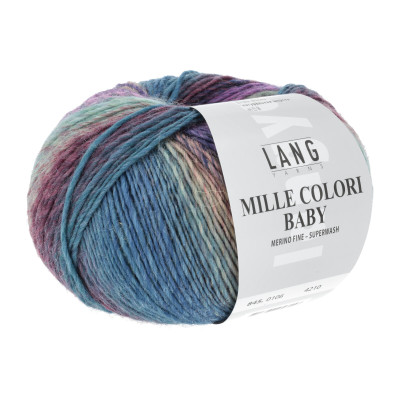 Mille Colori Baby 106 - modrá příze LANG YARNS