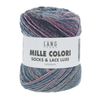 Mille Colori Socks & Lace Luxe 202 - modrá příze LANG YARNS