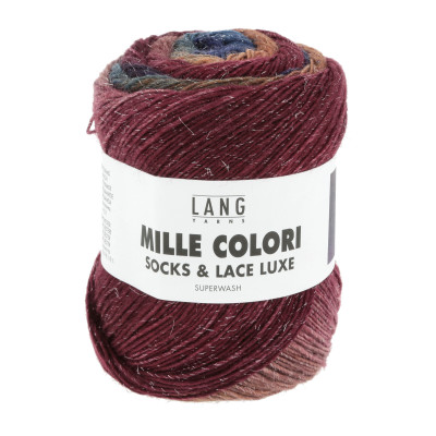 Mille Colori Socks & Lace Luxe 214 - modrá příze LANG YARNS