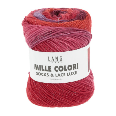 Mille Colori Socks & Lace Luxe 217 - červená příze LANG YARNS