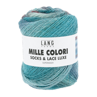 Mille Colori Socks & Lace Luxe 221 - modrá příze LANG YARNS