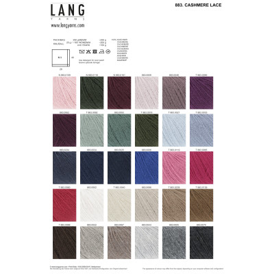 Cashmere Lace 62 - vínová příze LANG YARNS