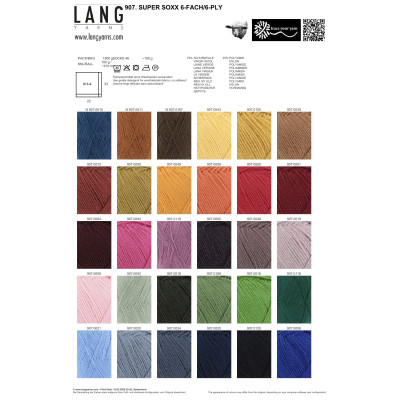 Super Soxx 6-nitka 48 - modrá příze LANG YARNS
