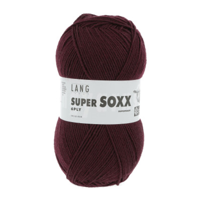 Super Soxx 6-nitka 64 - vínová příze LANG YARNS