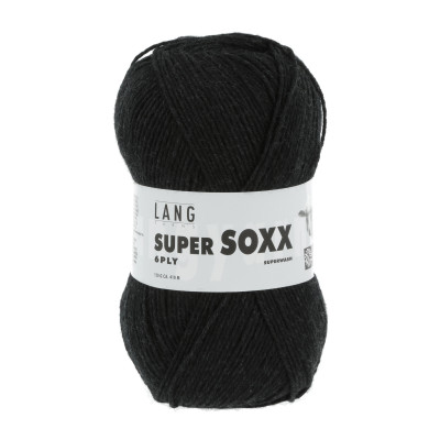 Super Soxx 6-nitka 70 - černá příze LANG YARNS