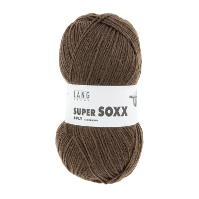 Super Soxx 6-nitka 167 - hnědá příze LANG YARNS