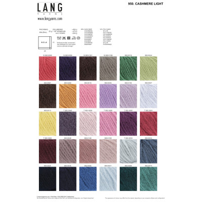 Cashmere Light 21 - modrá příze LANG YARNS
