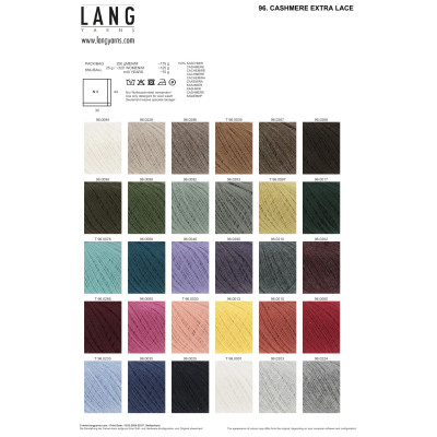 Cashmere Extra Lace 296 - šedá příze LANG YARNS