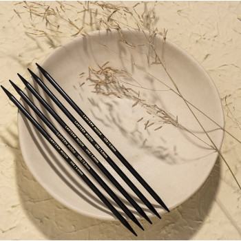 Ebenové ponožkové jehlice KnitPro Lantern Moon délka 15 cm