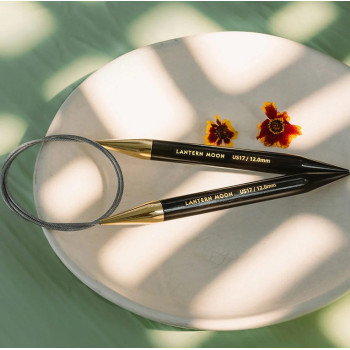 Ebenové kruhové jehlice KnitPro Lantern Moon délka 40 cm